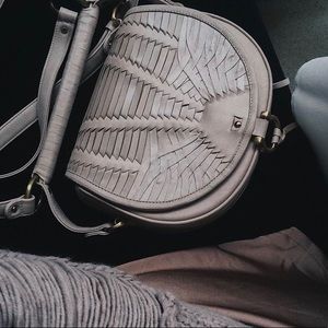 Sancia Mini Weave Babylon Bar Bag in Marble.